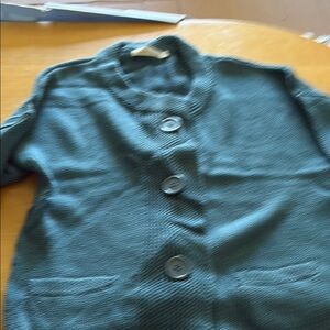 Cut Loose Teal Button-Up Top